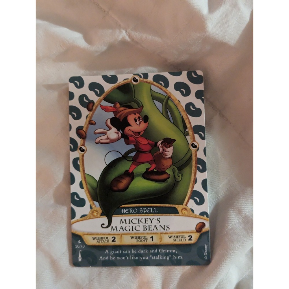 Disney Sorcerers of Magic Kingdom card 30/70 Mickeys Magic Beans Hero Spell
